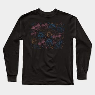 Ojamajo Doremi Doodle (Blackboard) Long Sleeve T-Shirt